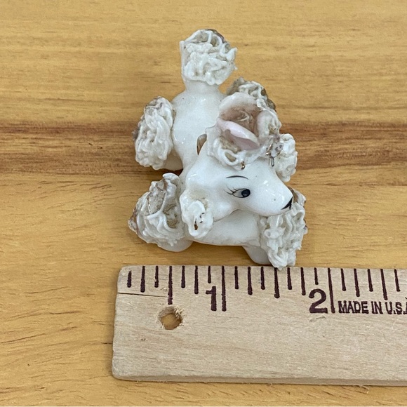 Vintage Porcelain Spaghetti Poodle Mini Figurine - Picture 7 of 10